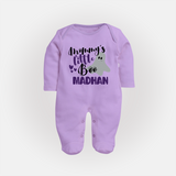 Mommy's Little Boo Ghost Print Baby Full Body Suit - LILAC - New Born (Chest 7.5")