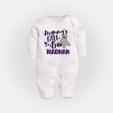Mommy's Little Boo Ghost Print Baby Full Body Suit - WHITE - New Born (Chest 7.5")