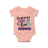 Mommy's Little Boo Ghost Print Baby Romper - PEACH - New Born (Chest 14")