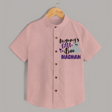 Mommy's Little Boo Ghost Print Baby Kids Shirt - PEACH - 0 - 6 Months Old (Chest 23")