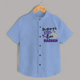 Mommy's Little Boo Ghost Print Baby Kids Shirt - SKY BLUE - 0 - 6 Months Old (Chest 23")