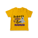 Mommy's Little Boo Ghost Print Baby Tshirt - CHROME YELLOW - 0-5 Months Old (Chest 17")