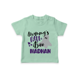 Mommy's Little Boo Ghost Print Baby Tshirt - MINT GREEN - 0-5 Months Old (Chest 17")