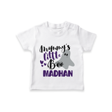 Mommy's Little Boo Ghost Print Baby Tshirt - WHITE - 0-5 Months Old (Chest 17")