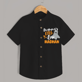 Mommy's Little Boo Ghost Print Baby Kids Shirt - BLACK - 0 - 6 Months Old (Chest 23")