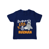 Mommy's Little Boo Ghost Print Baby Tshirt - NAVY BLUE - 0-5 Months Old (Chest 17")