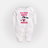 Bite-Sized Vampire Print Baby Full Body Suit - WHITE - New Born (Chest 7.5")