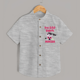 Bite-Sized Vampire Print Baby Kids Shirt - GREY - 0 - 6 Months Old (Chest 23")