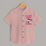Bite-Sized Vampire Print Baby Kids Shirt - PEACH - 0 - 6 Months Old (Chest 23")