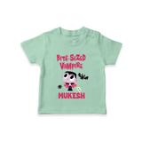 Bite-Sized Vampire Print Baby Tshirt - MINT GREEN - 0-5 Months Old (Chest 17")