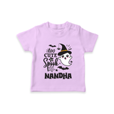 Too Cute To Spook Ghost Print Baby Tshirt - LILAC - 0-5 Months Old (Chest 17")