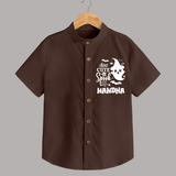 Too Cute To Spook Ghost Print Baby Kids Shirt - CHOCOLATE BROWN - 0 - 6 Months Old (Chest 23")