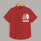 Too Cute To Spook Ghost Print Baby Kids Shirt - RED - 0 - 6 Months Old (Chest 23")