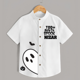 Too Cute To Spook Ghost Print Kids Shirt - WHITE - 0 - 6 Months Old (Chest 23")
