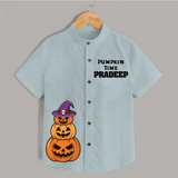 Pumpkin Time Halloween Print Kids Shirt - ARCTIC BLUE - 0 - 6 Months Old (Chest 23")