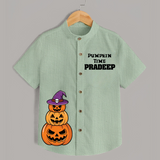 Pumpkin Time Halloween Print Kids Shirt - MINT GREEN - 0 - 6 Months Old (Chest 23")