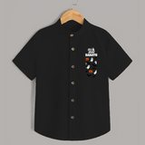 Hey Boo Ghost & Bat Print Kids Shirt - BLACK - 0 - 6 Months Old (Chest 23")