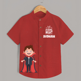 Scary Night Vampire Print Kids Shirt - RED - 0 - 6 Months Old (Chest 23")