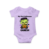 My First Little Frankenstein First Halloween Romper - LILAC - New Born (Chest 14")