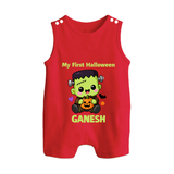 My First Little Frankenstein First Halloween Romper Suit - RED - New Born (Chest 18")
