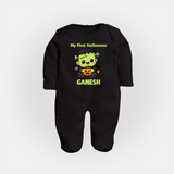 My First Little Frankenstein First Halloween Full Body Suit - BLACK - New Born (Chest 7.5")