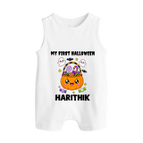 My first Sweet Pumpkin Treat Halloween Romper Suit - WHITE - New Born (Chest 18")