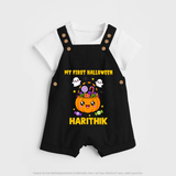 My first Sweet Pumpkin Treat Halloween Dungaree - BLACK - 0 - 5 Months Old (Chest 18")