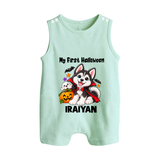 My First Vampire Pup First Halloween Romper Suit - MINT GREEN - New Born (Chest 18")