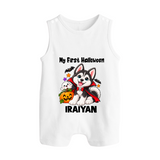 My First Vampire Pup First Halloween Romper Suit - WHITE - New Born (Chest 18")