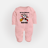 My First Vampire Pup First Halloween Full Body Suit - BABY PINK - New Born (Chest 7.5")