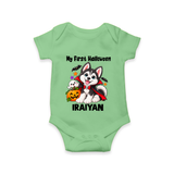My First Vampire Pup First Halloween Romper - GREEN - New Born (Chest 14")