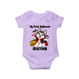 My First Vampire Pup First Halloween Romper - LILAC - New Born (Chest 14")