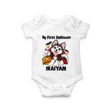My First Vampire Pup First Halloween Romper - WHITE - New Born (Chest 14")