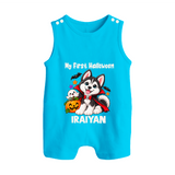 My First Vampire Pup First Halloween Romper Suit - SKY BLUE - New Born (Chest 18")
