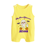 My First Little Mummy First Halloween Romper Suit - PASTEL YELLOW - New Born (Chest 18")