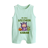 My First Cute Monster First Halloween Romper Suit - MINT GREEN - New Born (Chest 18")