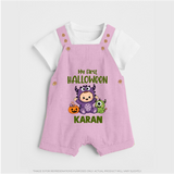 My First Cute Monster First Halloween Dungaree - BABY PINK - 0 - 5 Months Old (Chest 18")