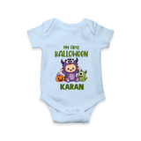 My First Cute Monster First Halloween Romper - BABY BLUE - New Born (Chest 14")