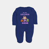 My First Cute Monster First Halloween Full Body Suit - NAVY BLUE - New Born (Chest 7.5")