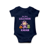 My First Cute Monster First Halloween Romper - NAVY BLUE - New Born (Chest 14")
