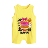 Trick or Treat Halloween Romper Suit - PASTEL YELLOW - New Born (Chest 18")