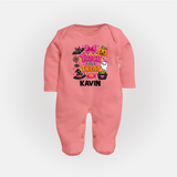 Trick or Treat Halloween Full Body Suit - PEACH - New Born (Chest 7.5")