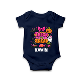 Trick or Treat Halloween Romper - NAVY BLUE - New Born (Chest 14")