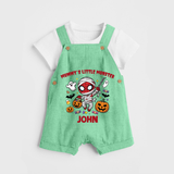 Mummy’s Little Monster Halloween Dungaree - GREEN - 0 - 5 Months Old (Chest 18")