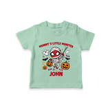 Mummy’s Little Monster Halloween T Shirt - MINT GREEN - 0-5 Months Old (Chest 17")