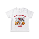 Mummy’s Little Monster Halloween T Shirt - WHITE - 0-5 Months Old (Chest 17")