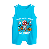 Mummy’s Little Monster Halloween Romper Suit - SKY BLUE - New Born (Chest 18")
