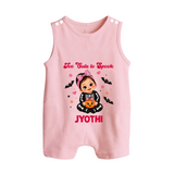 Too Cute to Spook Halloween Romper Suit - BABY PINK - New Born (Chest 18")