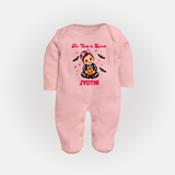 Too Cute to Spook Halloween Full Body Suit - BABY PINK - New Born (Chest 7.5")