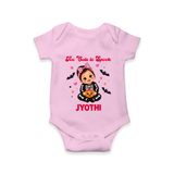 Too Cute to Spook Halloween Romper - BABY PINK - New Born (Chest 14")
